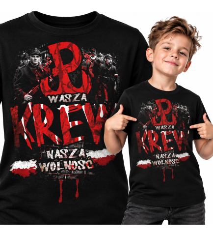 koszulka dziecięca Patriotyczni  WASZA KREW